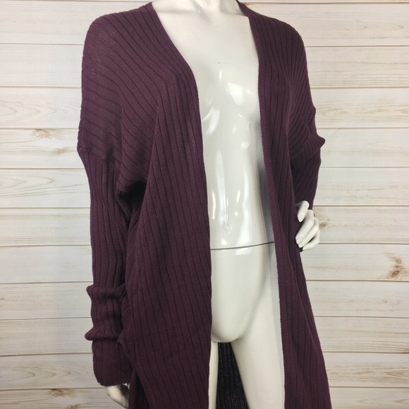 Abound Open Front Long Cardigan With Side slit - Picture 8 of 8